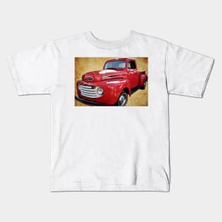 1949 Red Ford F1 Pickup Truck Kids T-Shirt